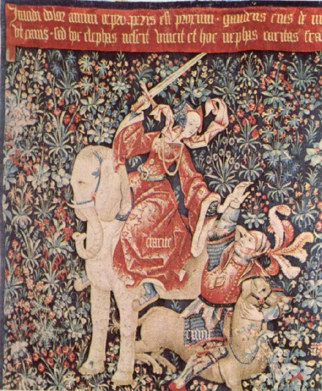 unknow artist The Popular medieval millefleurs motif